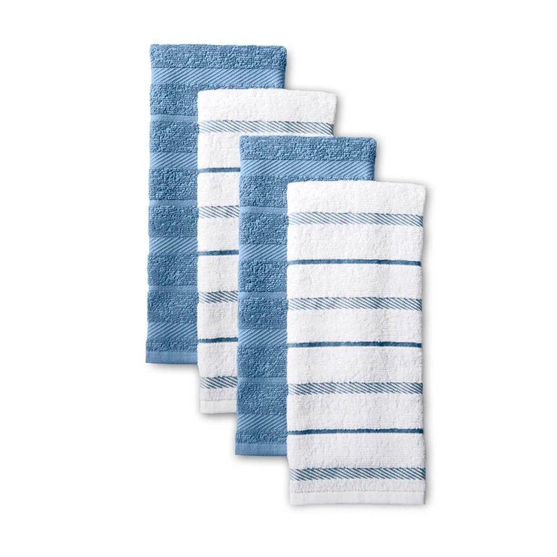 4pk Cotton Albany Kitchen Towels Light Blue