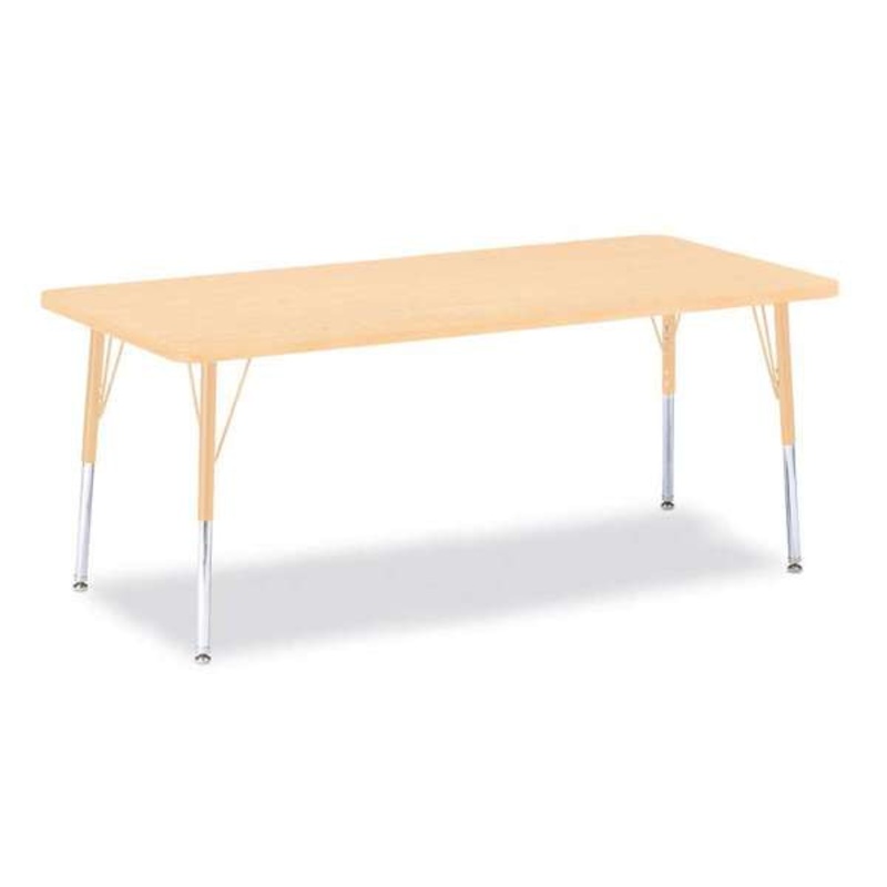 Berries Rectangle Activity Table – 30″ X 72″, E-height – Maple/Maple/Camel
