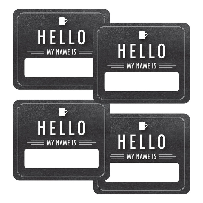 Chalkboard Hello Name Tags