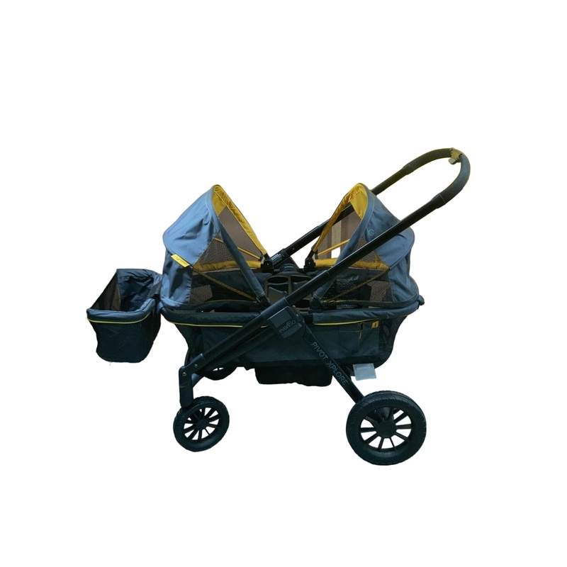 Evenflo Pivot Xplore All-Terrain Double Stroller Wagon, 2022, Adventurer Gray