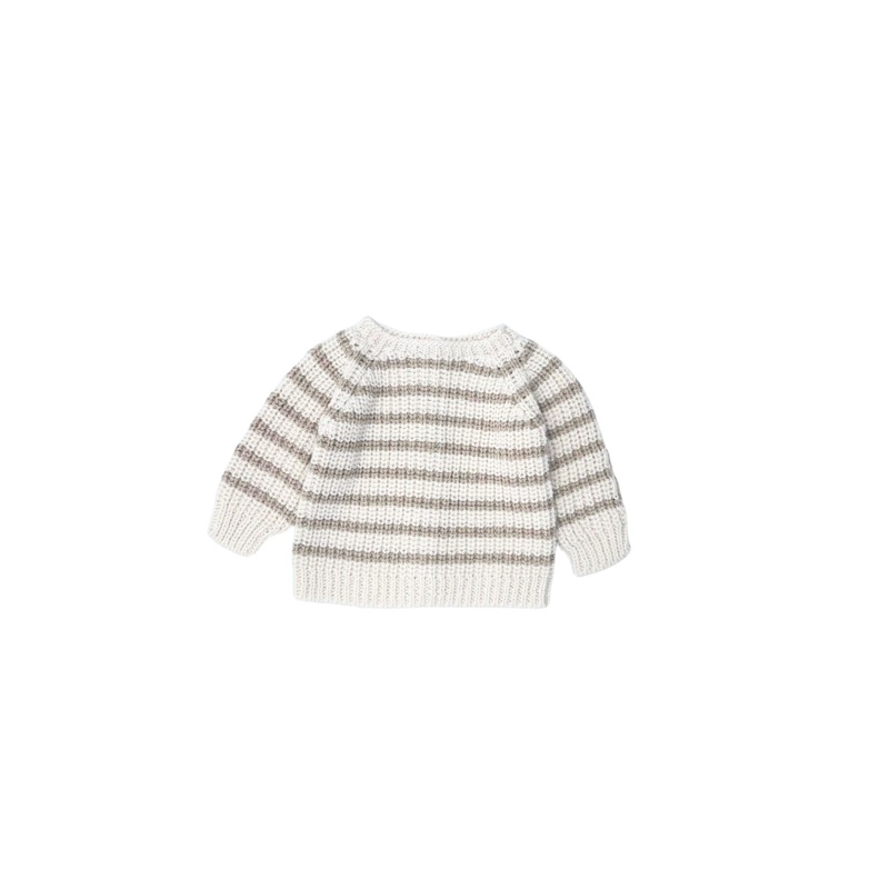 Knit Stripe Sweater – Cream + Toasted