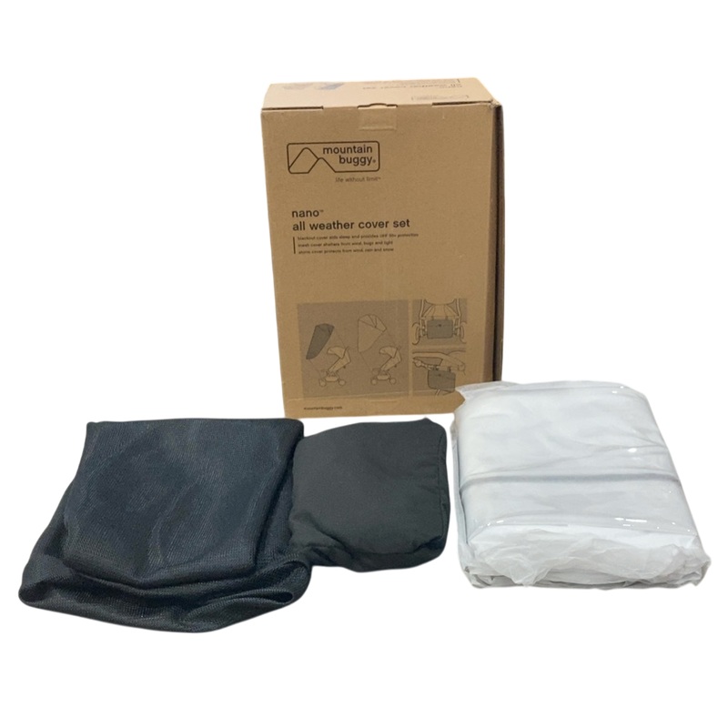 Mountain Buggy Nano All Weather Cover Set, Clear and Black