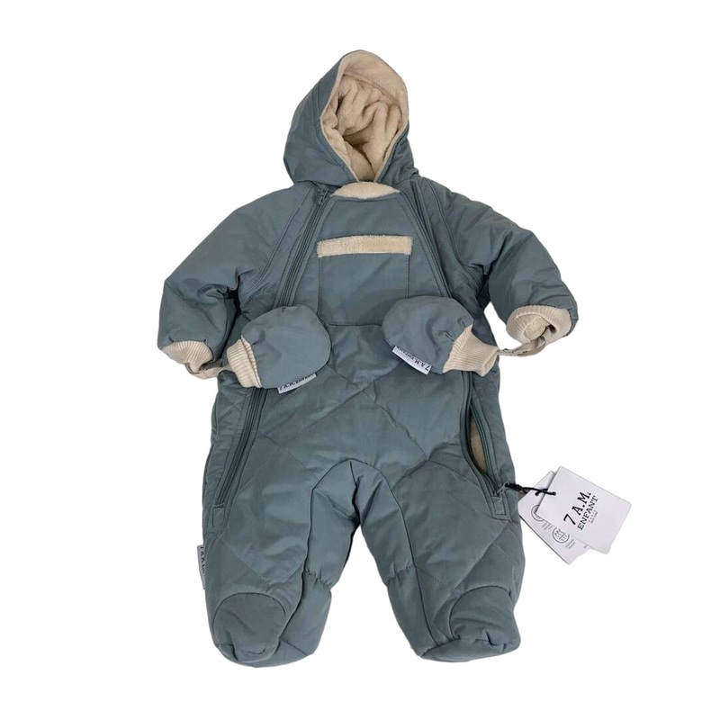7 A.M. Enfant Benji Snowsuit Bebe, 3-6 months, Mirage