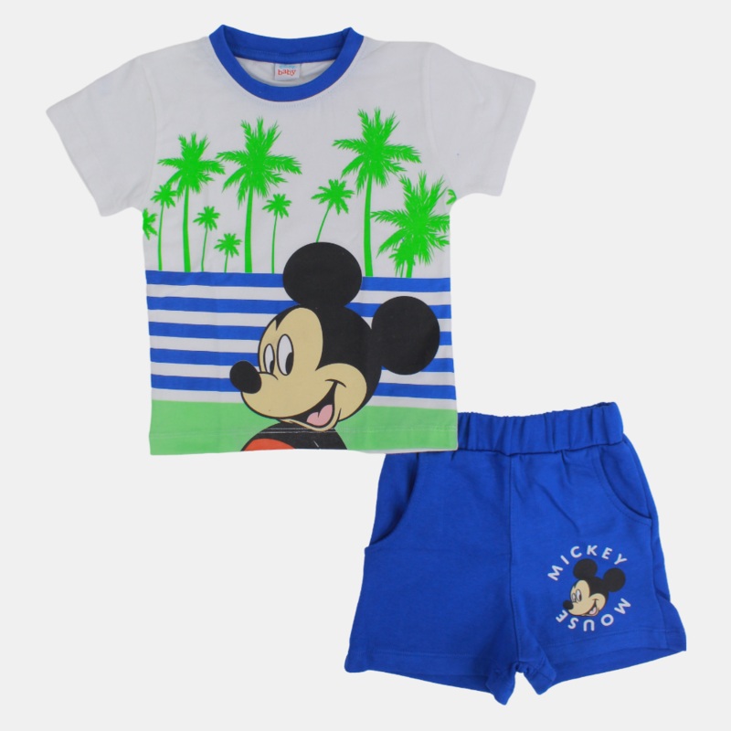 Baby Boys Cotton Pajama  Mickey Mouse Print