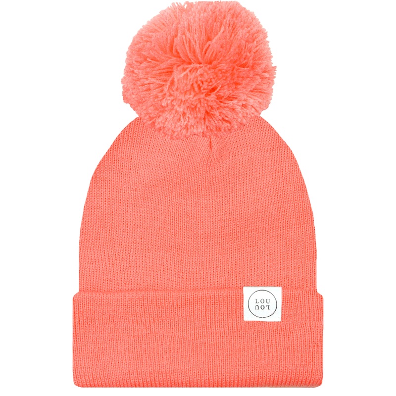Beanie with Pom – Melon Pink