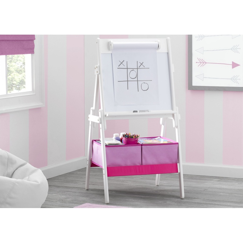 Classic Kids Whiteboard/Dry Erase Easel with Paper Roll and Storage