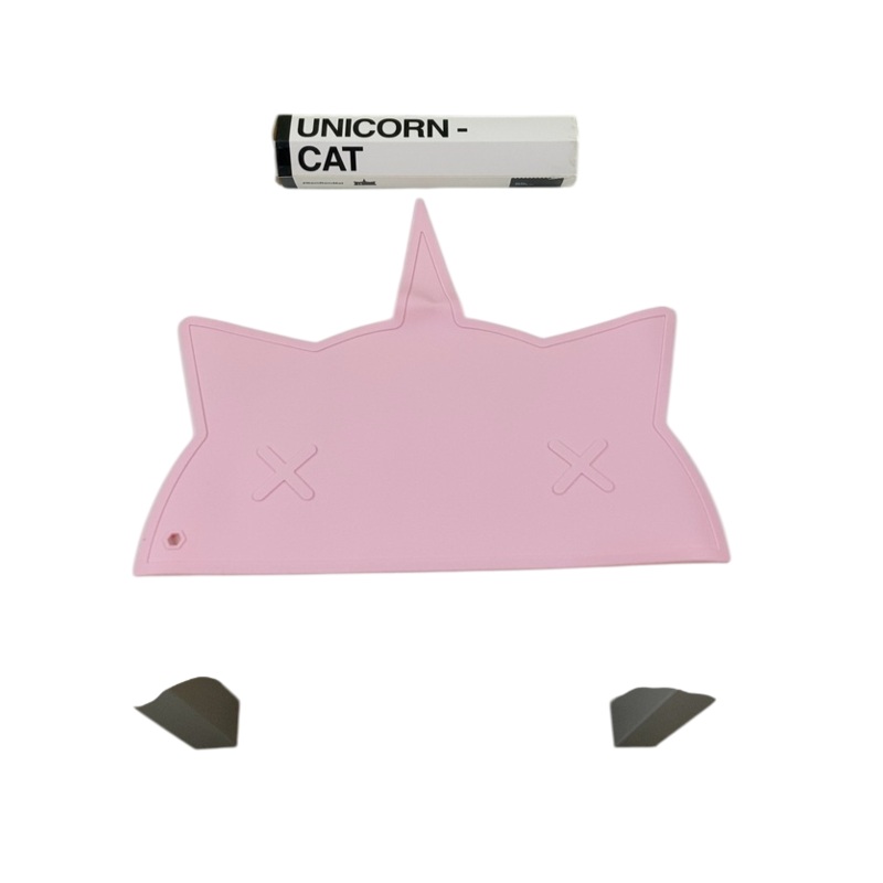 Bam Bam Boom Unicorn Cat Placemat, Pink