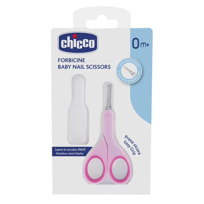 Chicco Baby Moments Round Tip Baby Nail Scissors 0m+ Pink 1 Pc