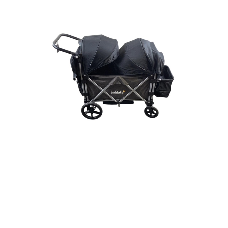 Larktale Caravan Stroller Wagon with Canopy Set, 2022, Black, Byron Black, Byron Black