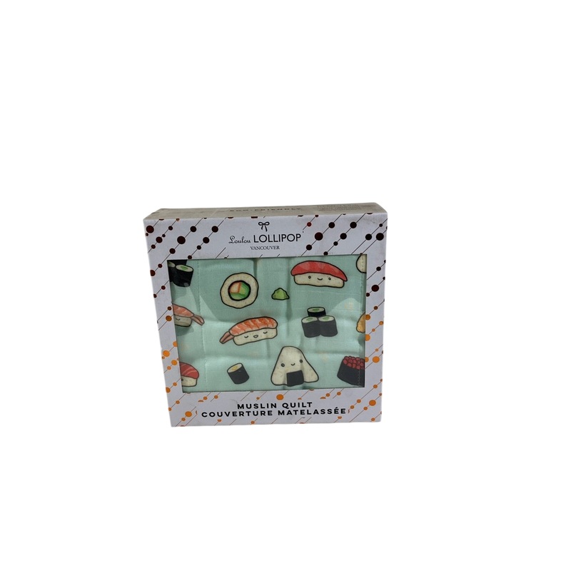 LouLou Lollipop Muslin Baby Quilt, Sushi