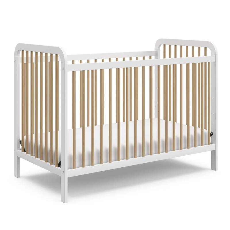 Pasadena 3-in-1 Convertible Crib – White with Driftwood