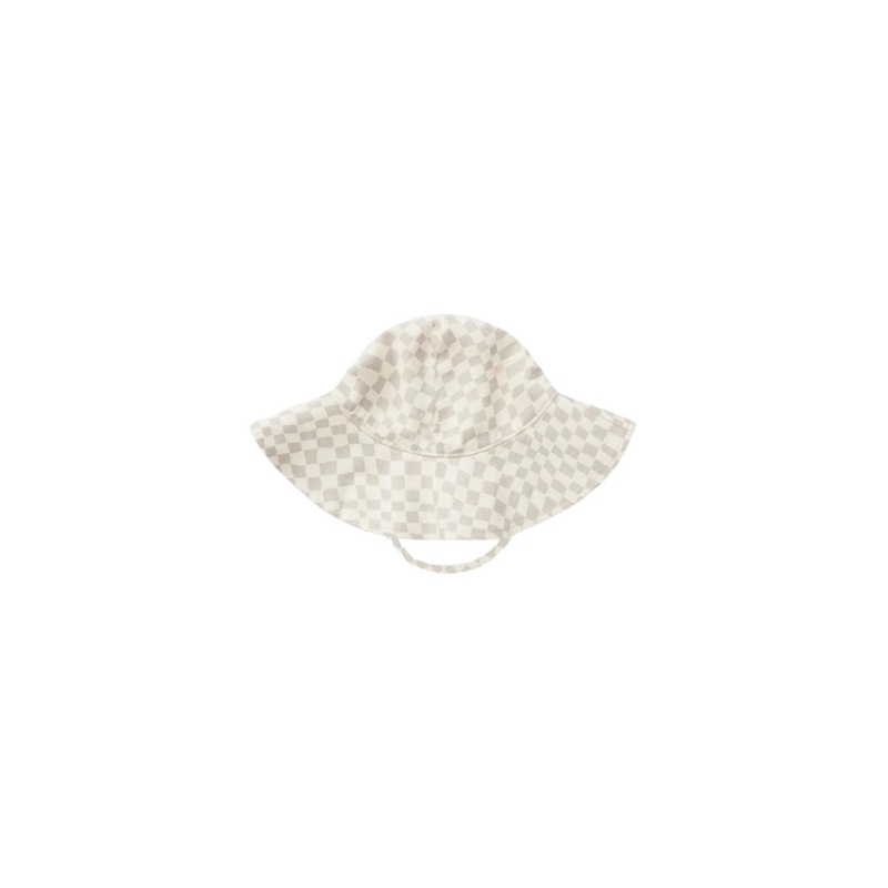 Rylee + Cru Floppy Sun Hat – Dove Check