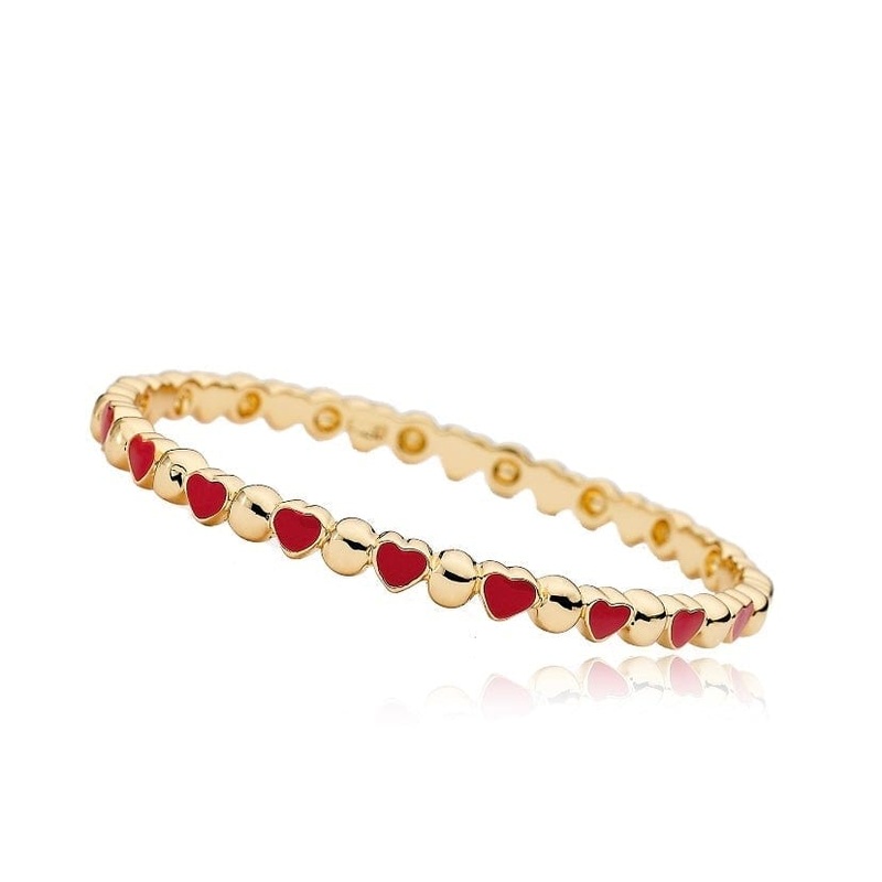 Topaz&Ruby Red Heart Bangel