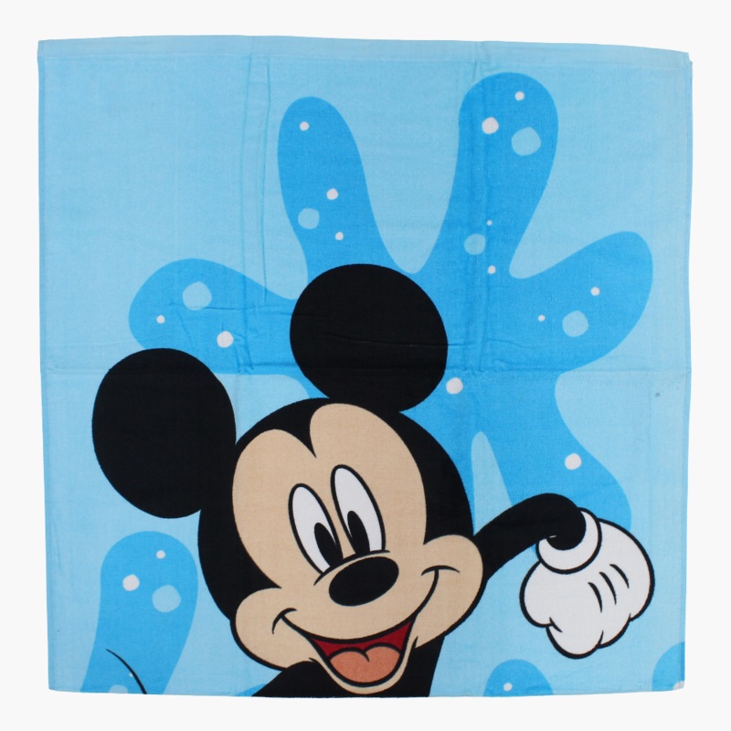Boys Beach Towel  Baby Blue with Mickey Mouse Print (70140 cm)
