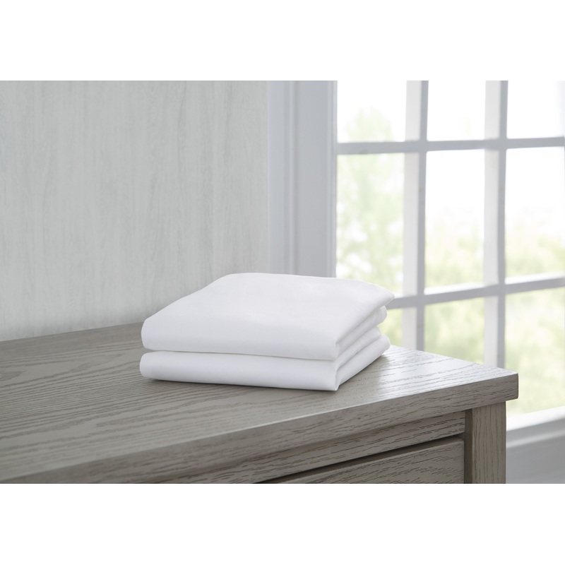 Fitted Bassinet Sheet Set, 2-Pack  Compatible with the Following Simmons Kids Bassinets: 25502 and 25518