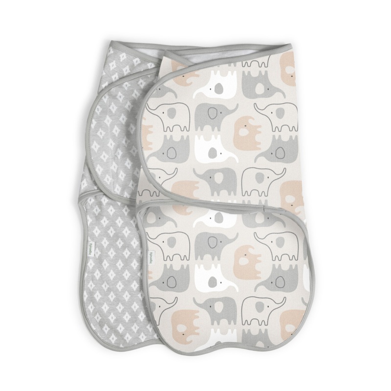 Ingenuity Farewell Fuss Adjustable Easy-Wrap 2-pk Baby Swaddle Set – Grazer