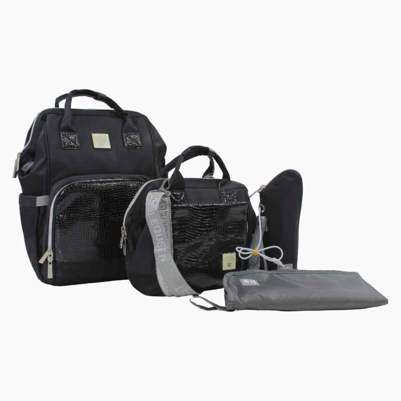 Lequeen Diamond 7TH Special Edition Soft Waterproof Original Diaper Bag – Black
