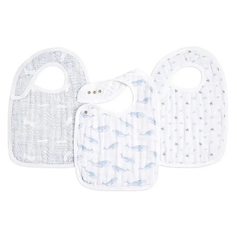 A+A Classic Snap Bib 3 Pack Oceanic
