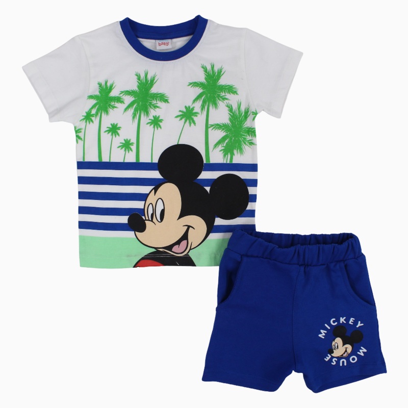 Baby Boys Cotton Pajama Set  Mickey Mouse Print