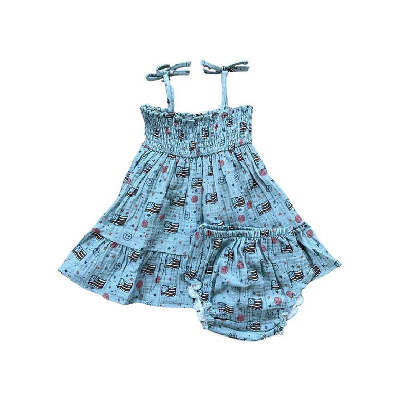 Babysprouts Tiered Mini Dress Set | Retro America