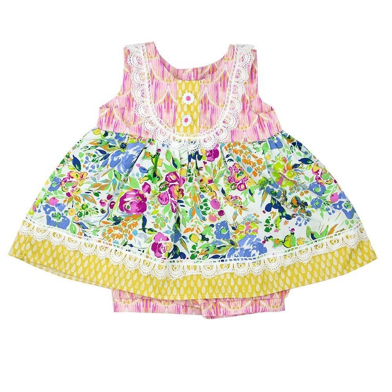 Floral Fantasy Little Girls Short Set