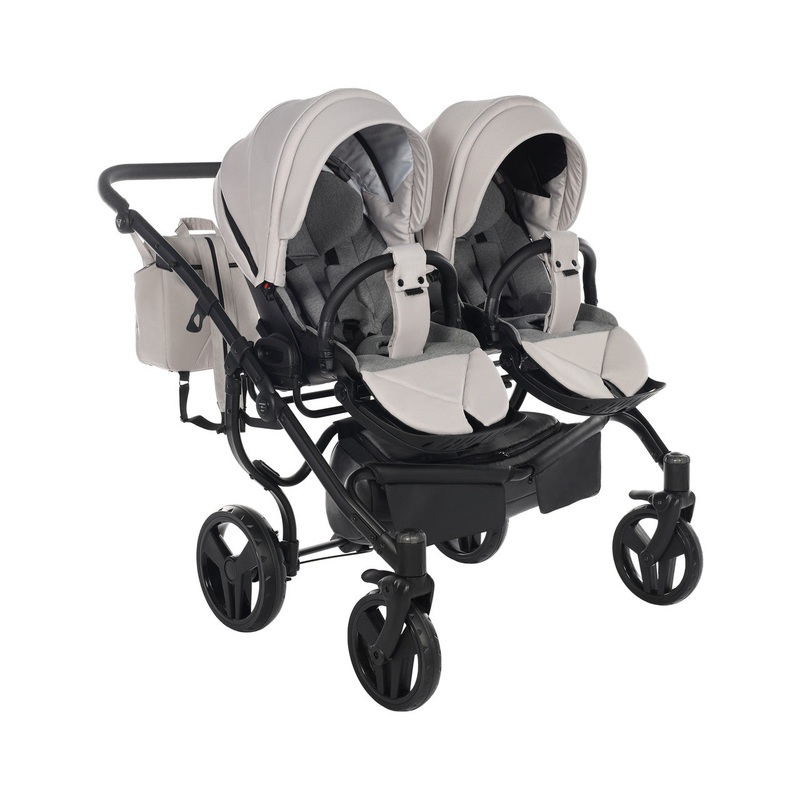 JUNAMA CORE DUO CLAY GREY – 2IN1 (2 X CARRYCOTS & 2 X SEAT UNITS)