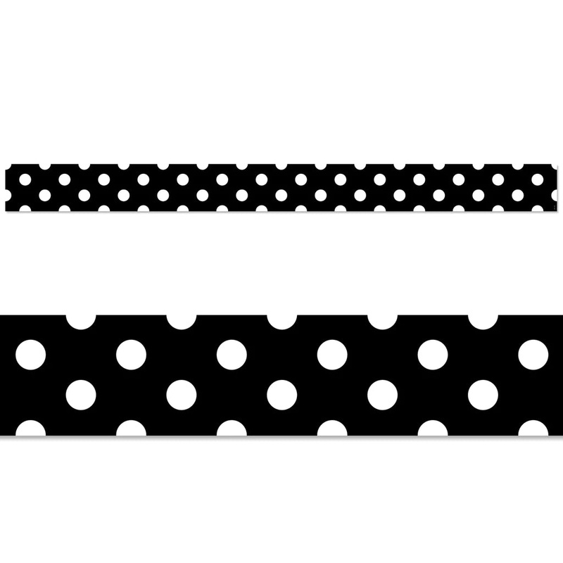 Polka Dots On Black EZ Border