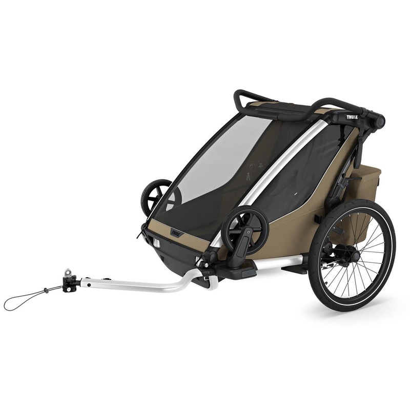 Thule Chariot Cross 2 Double Multisport Bike Trailer + Stroller – Faded Khaki
