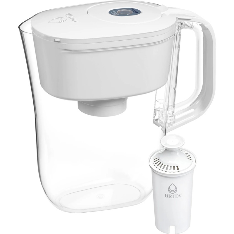 Water Filter 6-Cup Denali Water Pitcher Dispenser – White (See Description)