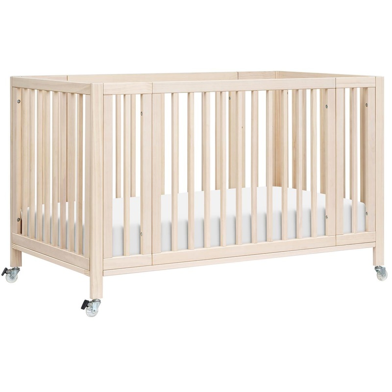 Babyletto Rolli 9-in-1 Convertible All-Stages Crib with Bassinet & Toddler Bed Conversion Kits – Washed Natural