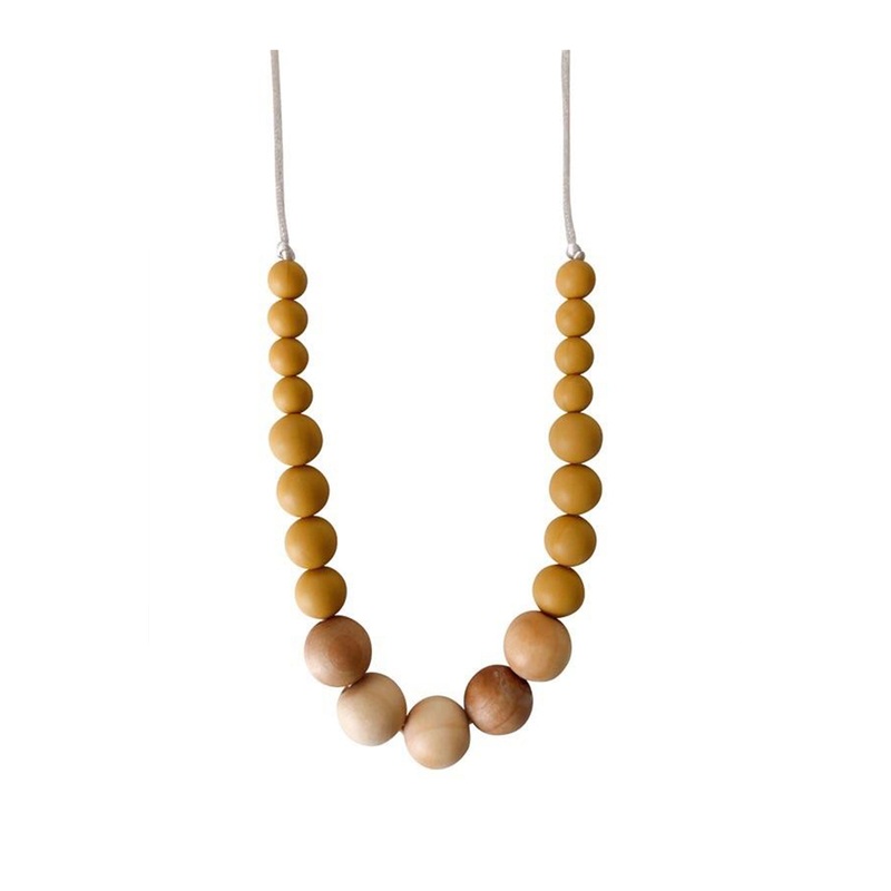 Chewable Charms The Landon – Mustard Yellow Teething Necklace