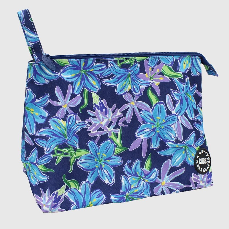 Cubs Purple Lilies Large Pouch