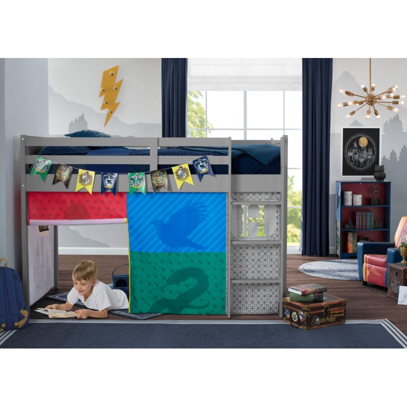 Harry Potter Loft Bed Tent – Curtain Set for Twin Loft Bed (Bed Sold Separately)