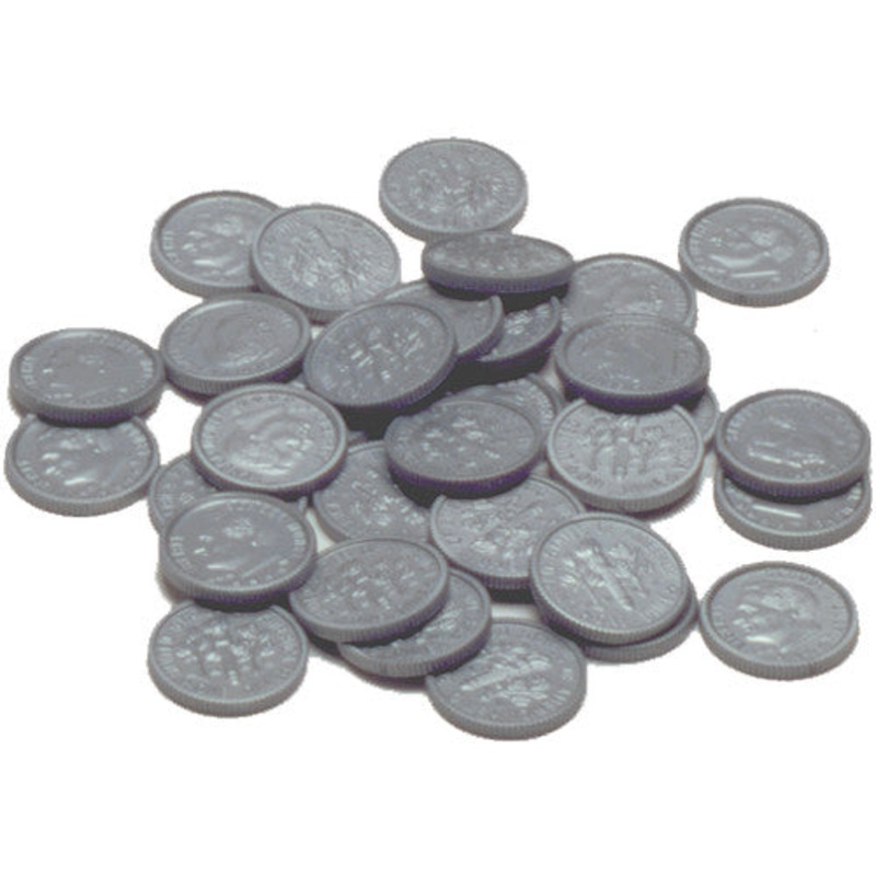 Plastic Coins, 100 dimes