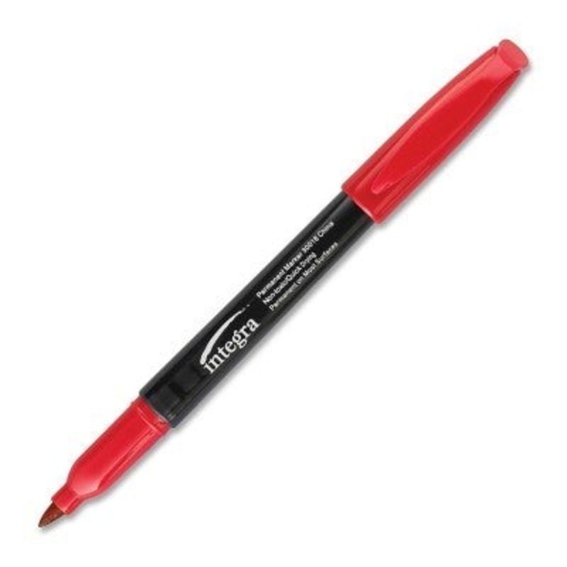 Red Fine Point Permanent Markers (Dozen)