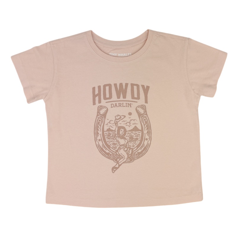 Tiny Whales Howdy Darlin Short Sleeve Boxy Tee