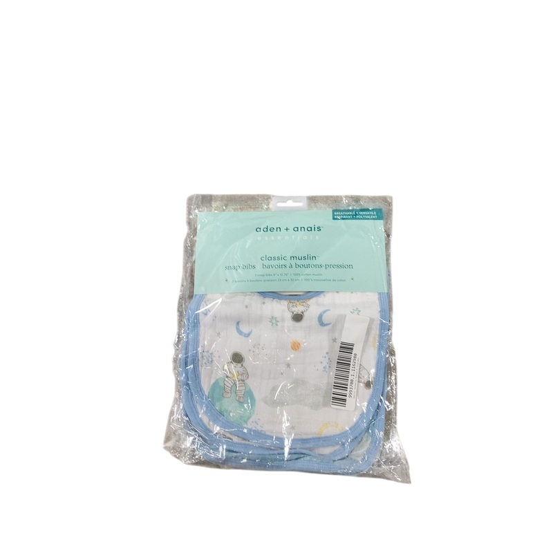 Aden + Anais Muslin Snap Bibs, 3 Pack, Space Explorers