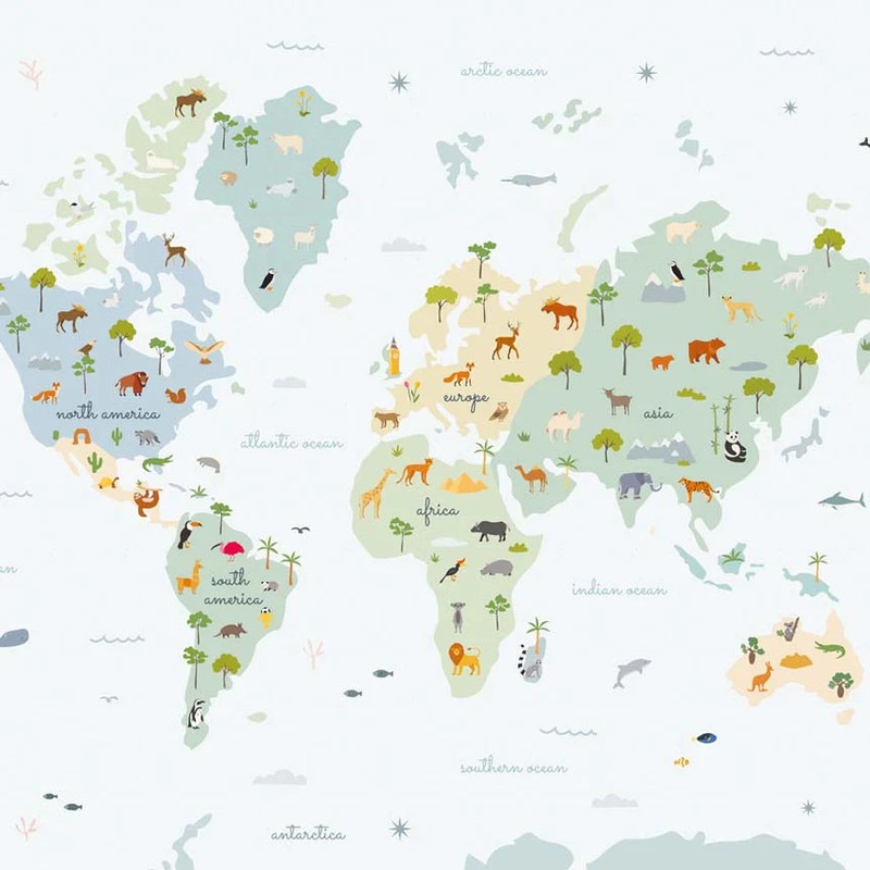 Animal Map Wallpaper