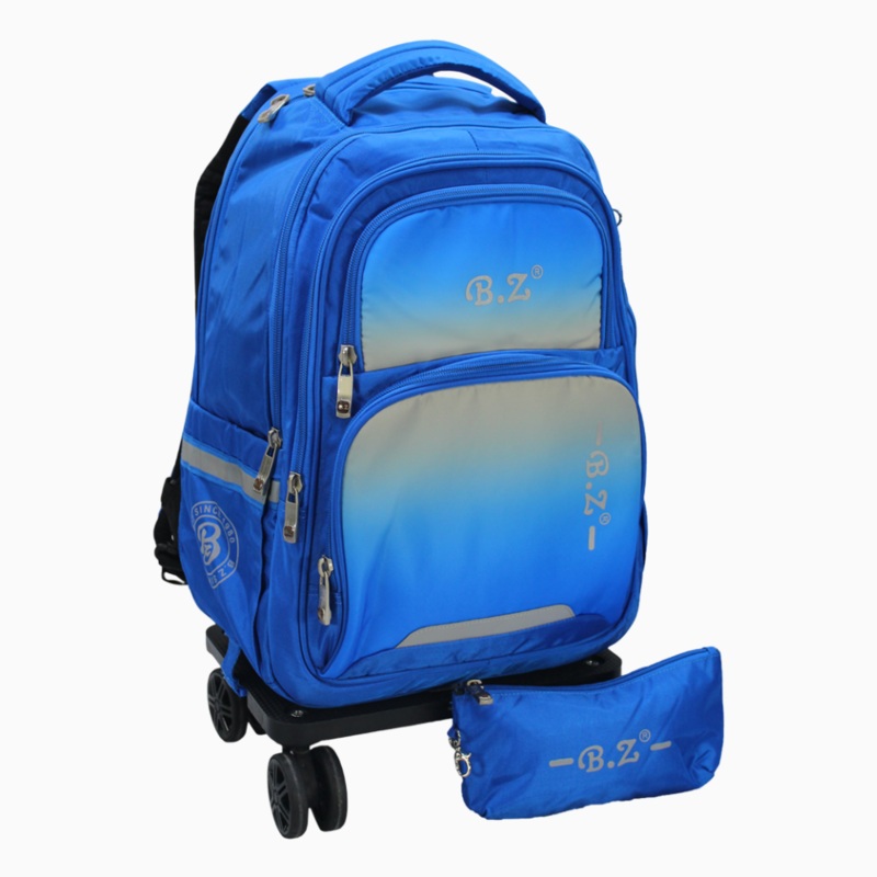 Blue School Set – 20 Inches (Trolley Bag + Pencil Case)
