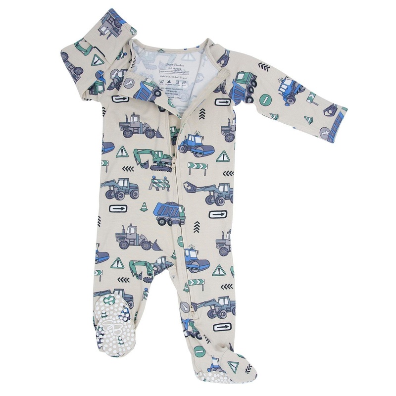Construction Site Zippered Footie