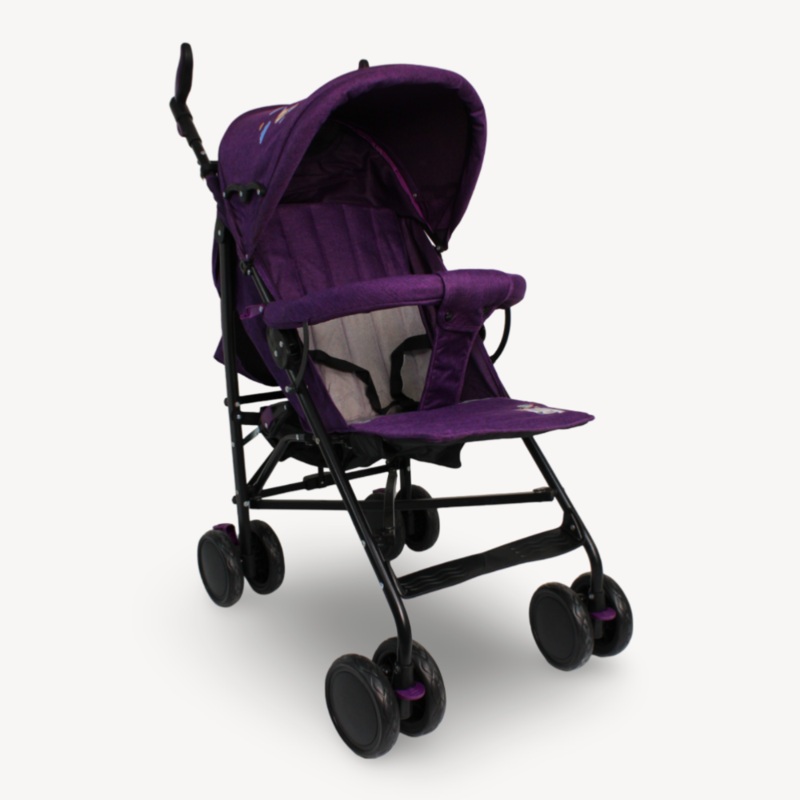 Lightweight Cane Stroller  Stylish Purple Comfort for Every Season