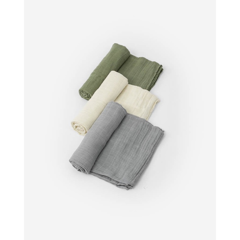 Little Unicorn Cotton Muslin Swaddle 3-Pack – Fern