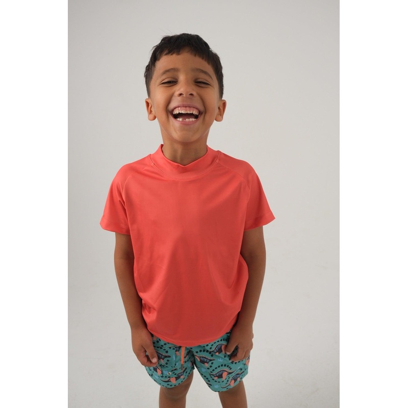 Orange Short-Sleeved Rash Guard