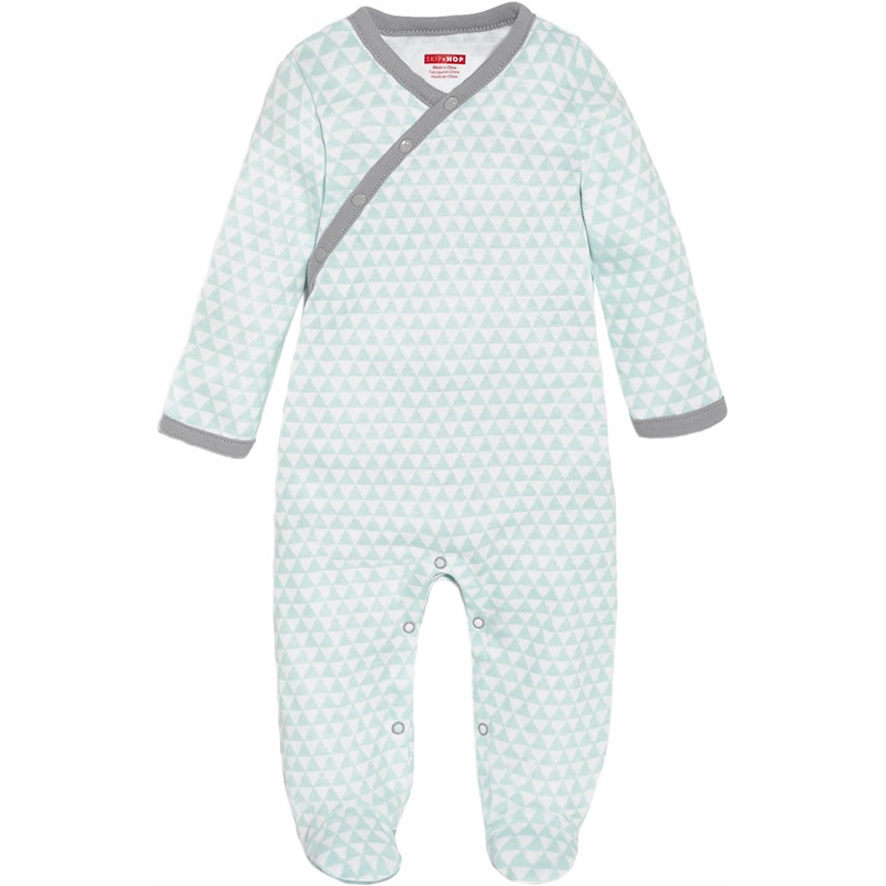 Skip Hop Petite Triangles Side-Snap Footie – Blue (3 Months)