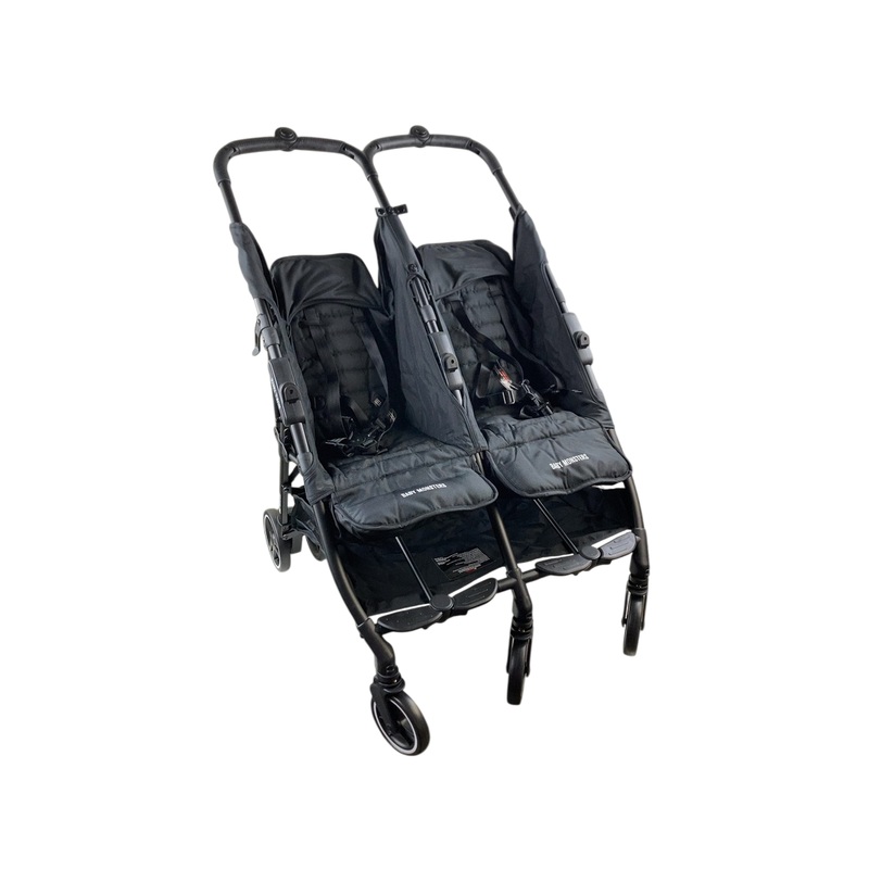 Baby Monsters Kuki Twin Double Stroller, 2019, Black, S3
