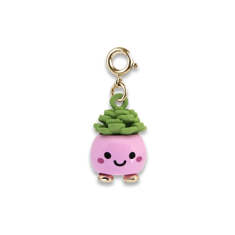 Charm It Gold Happy Succulent Charm