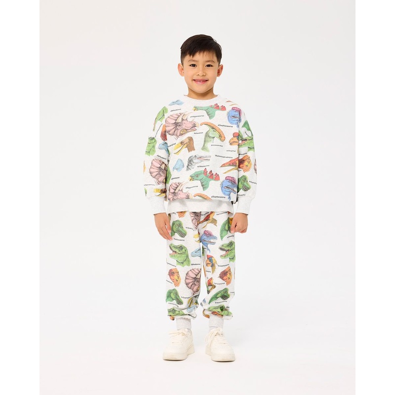 Dino Bright Sweatshirt – Grey Marle