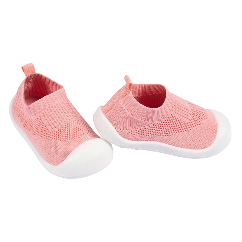Toddler Girls Pink Stretchy Knit Slip-On Sneaker