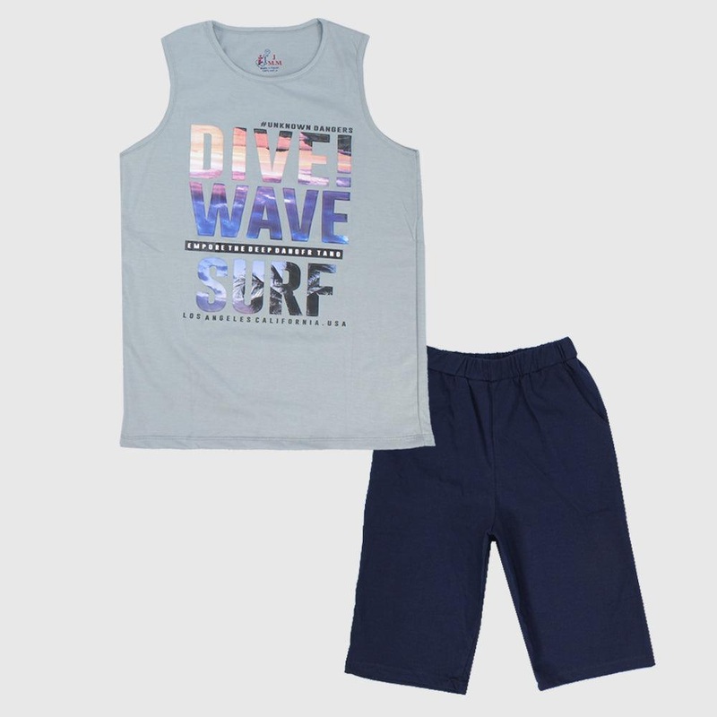 “Dive! Wave! Surf!” Short-Sleeved Pajama