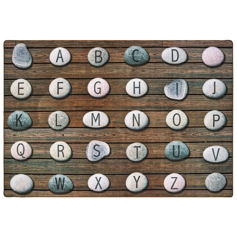 Stones Seating Rug with Alphabet 6’x9′